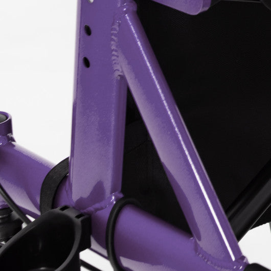 Height Adjustable Rollator Walker Foldable Rolling Walker with Seat for Seniors-Purple