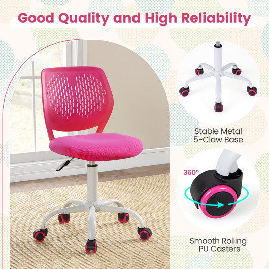 Ergonomic Children Study Chair with Adjustable Height-Pink