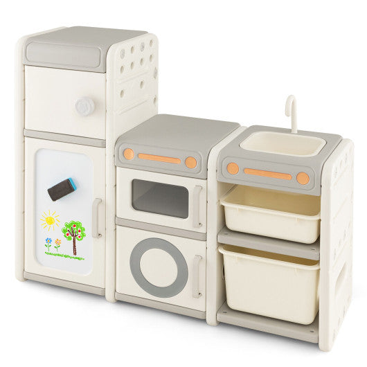 Multipurpose Toy Chest and Bookshelf with Magnetic Whiteboard-Gray