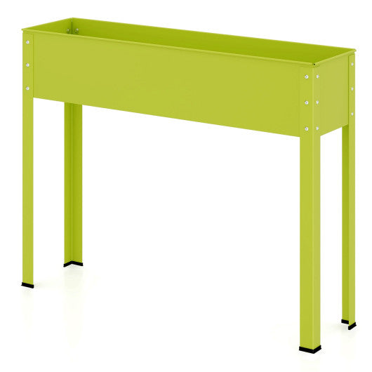 Metal Raised Garden Bed with Legs and Drainage Hole-40 x 11 x 31.5 inches