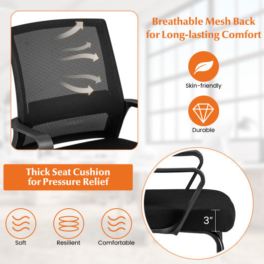 Office Guest Chair with Lumbar Support for Waiting Room-1 Piece