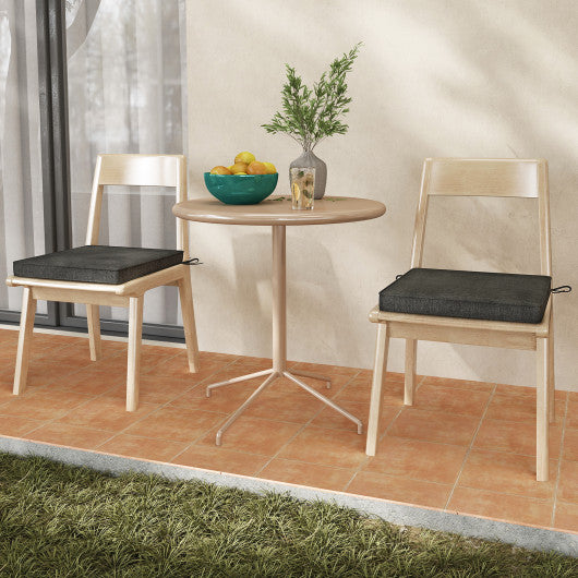 Outdoor Chair Cushion Set of 2 Waterproof Fade-Resistant Olefin Seat Cushions-Gray