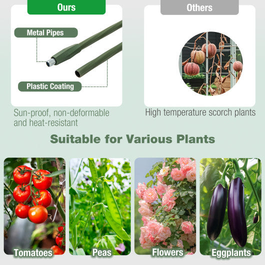 3 Pack 60 inch Adjustable Tall Plant Support Trellis for Climbing Plants