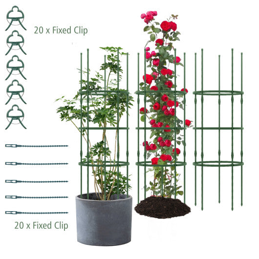 3 Pack 60 inch Adjustable Tall Plant Support Trellis for Climbing Plants