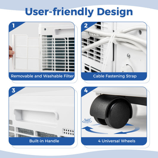 8000 BTU Portable Air Conditioner 3 in 1 AC Unit with Fan and Dehumidifier