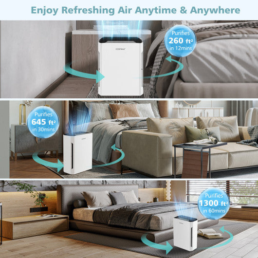 H13 True HEPA Air Purifier with Adjustable Wind Speeds