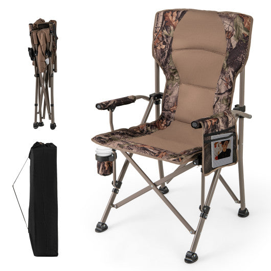 Portable Camping Chair with 400 LBS Metal Frame and Anti-Slip Feet