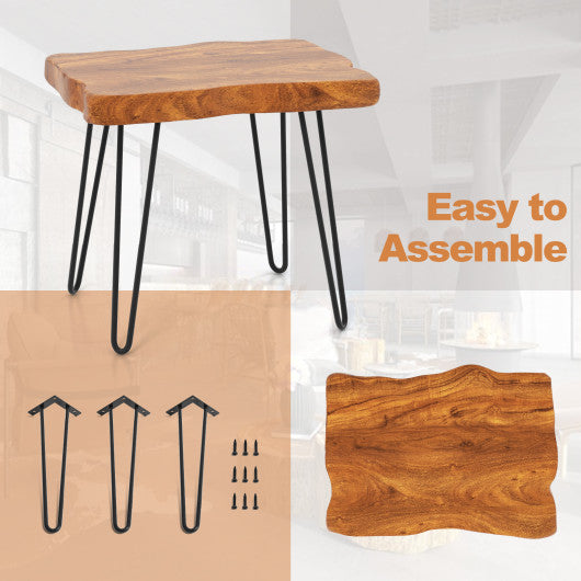 Rectangular Reclaimed Recycled Indonesia Teak Wood End Table