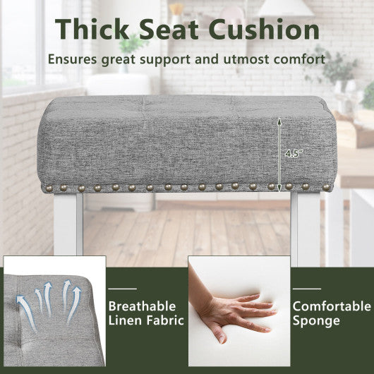 2 Pieces Counter Height Bar Stools with Sponge Padded Cushion-24.5 inches