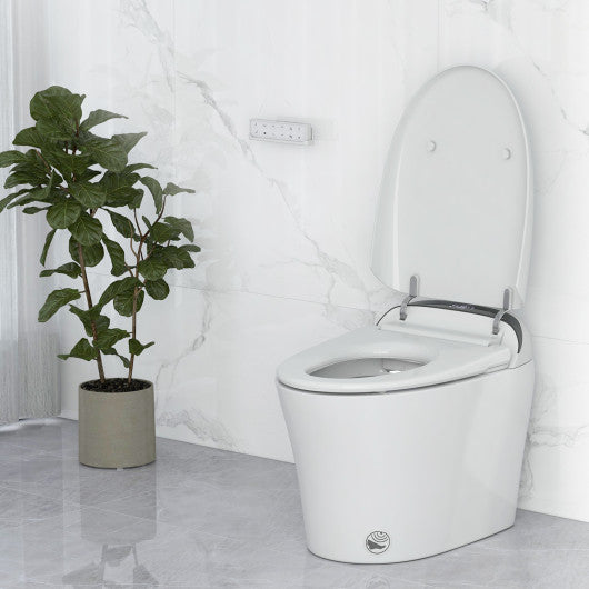 One-Piece Elongated Smart Toilet Bidet 1.28 GPF Dual-flush