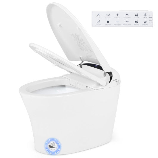 One-Piece Elongated Smart Toilet Bidet 1.28 GPF Dual-flush