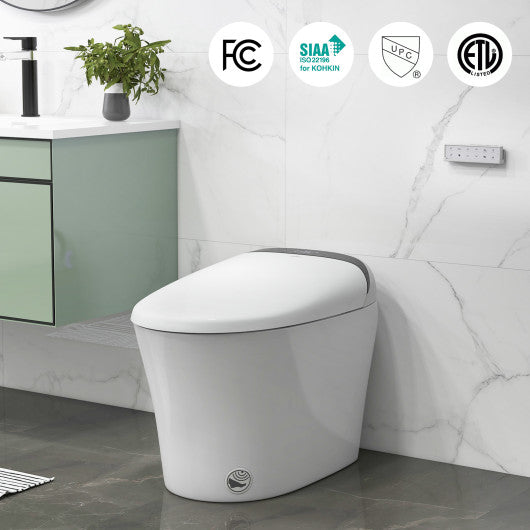 One-Piece Elongated Smart Toilet Bidet 1.28 GPF Dual-flush