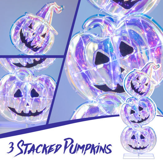 Standing 150 LED Lighted Pumpkin Halloween Decoration with Base