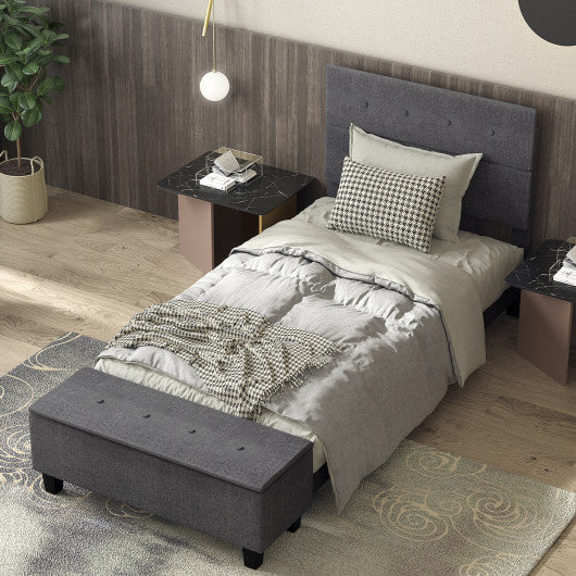 Twin/Full/Queen Upholstered Bed Frame with Ottoman Storage-Twin Size