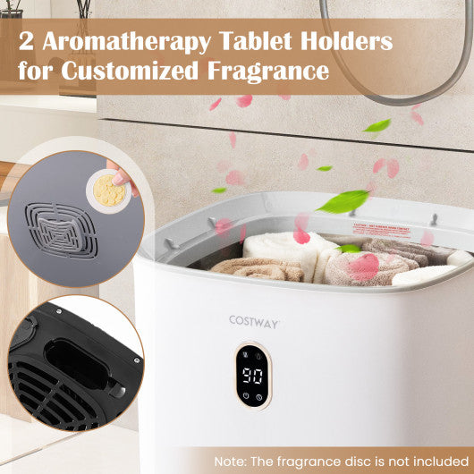 20L Towel Warmer Bucket with PTC Air Heater for Rapid and Even Heating-White