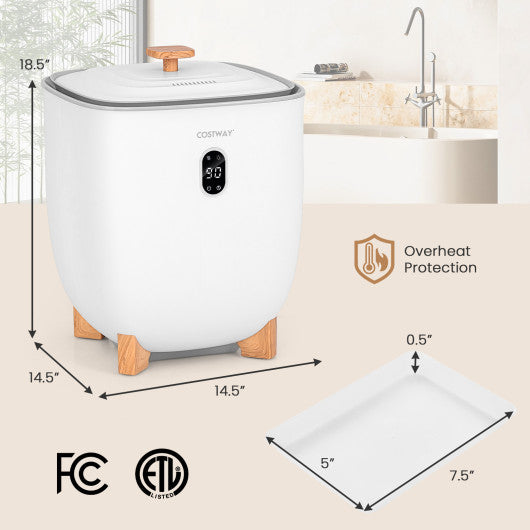 20L Towel Warmer Bucket with PTC Air Heater for Rapid and Even Heating-White