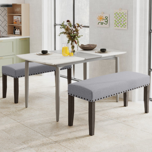 42.5 Inch Upholstered Entryway Bench End of Bed Bench-Gray