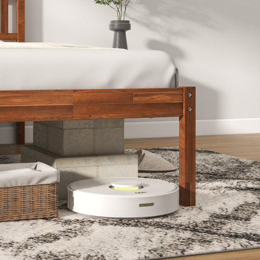 Twin/Full/Queen Size Wood Bed Frame with Headboard and Slat Support-Full Size