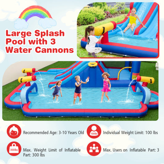 Inflatable Water Slide Park for Kids Backyard Outdoor Fun (without Blower)