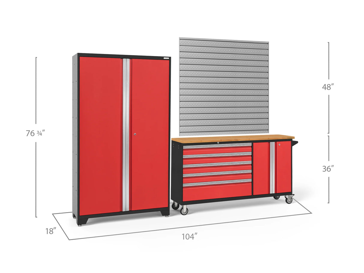 Bold Series 2 Piece Cabinet Set with Project Center and 42 In. Locker
