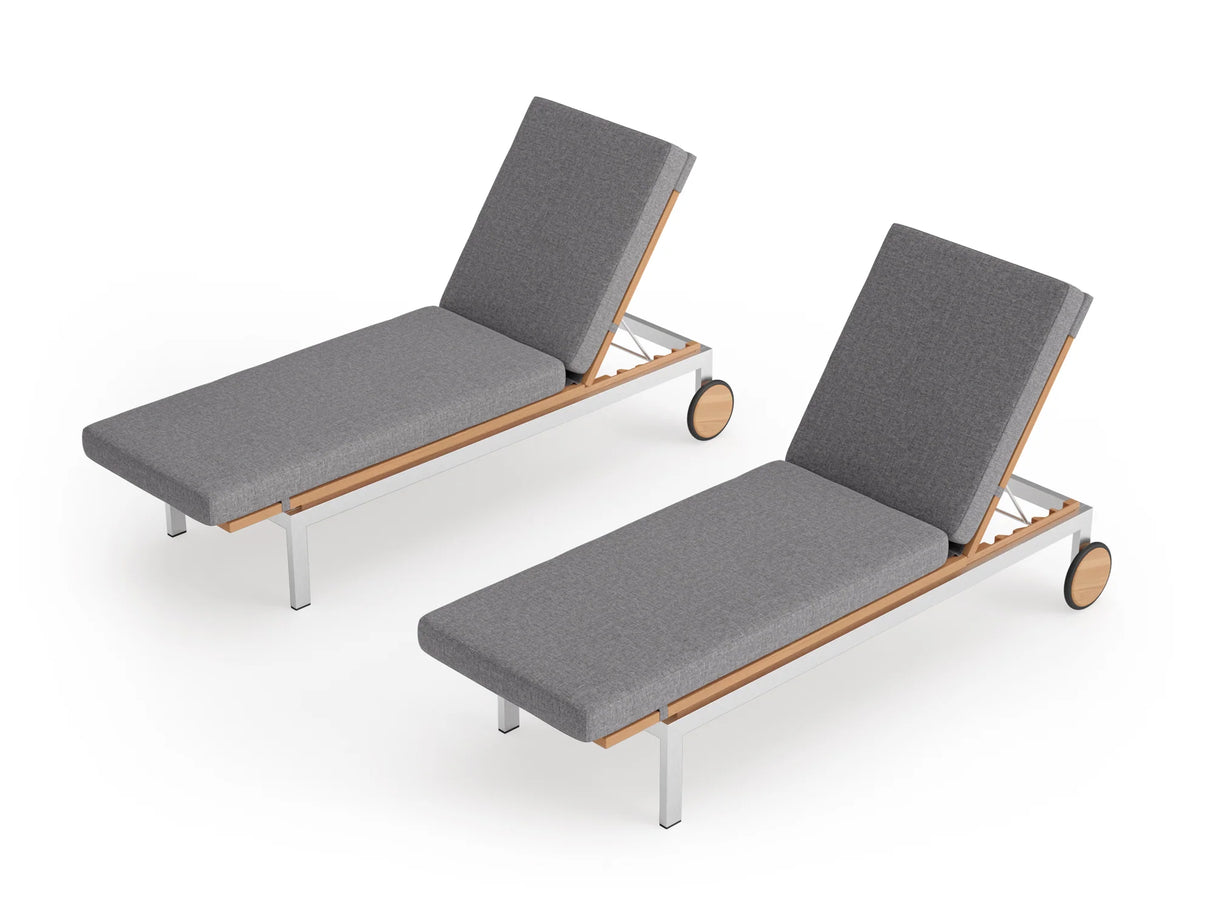 Monterey Teak Chaise Lounges (Set of 2)