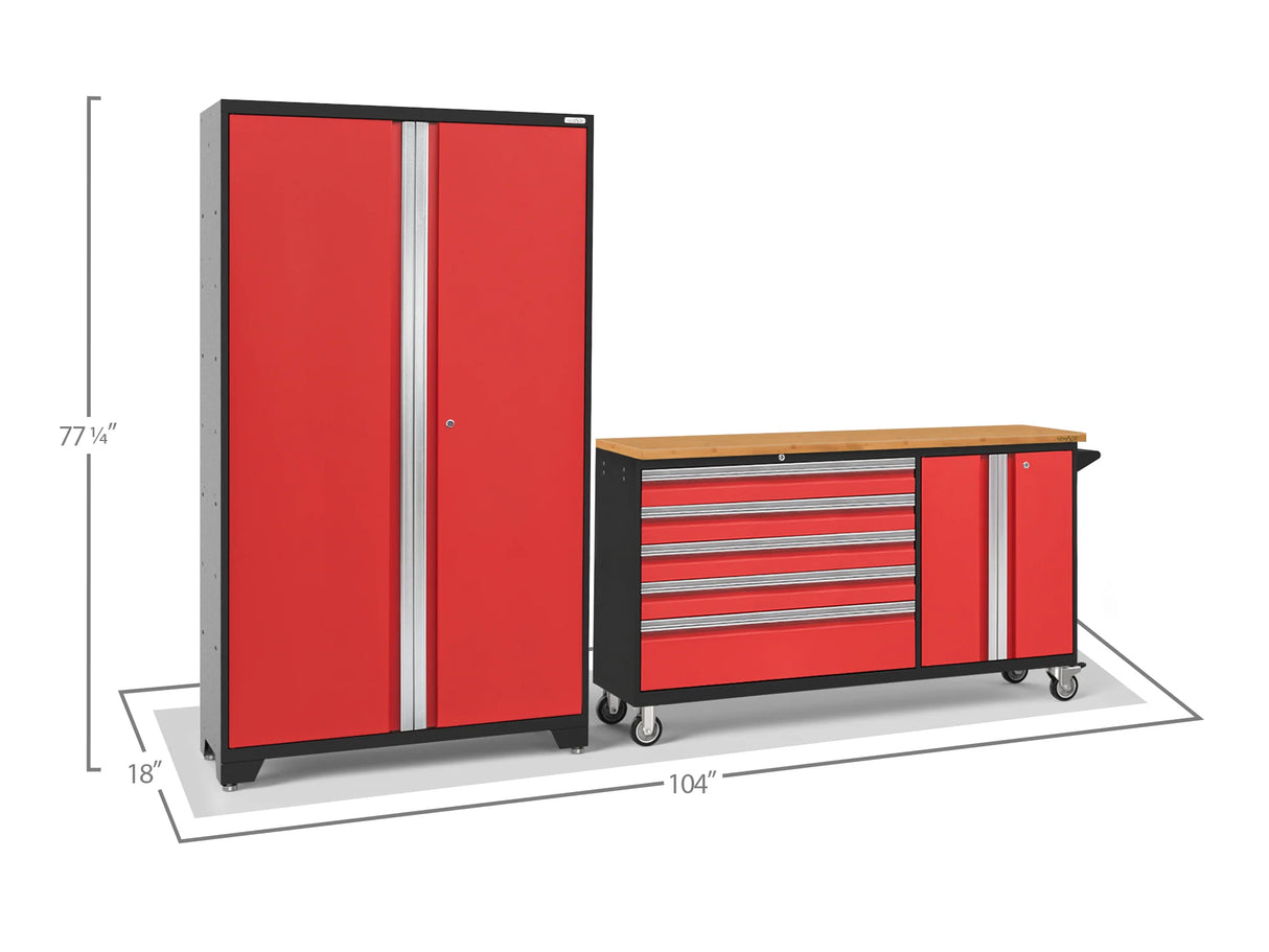 Bold Series 2 Piece Cabinet Set with Project Center and 42 In. Locker