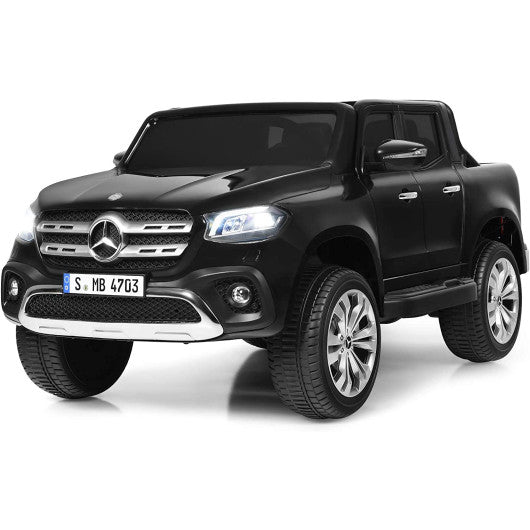 12V 2-Seater Kids Ride On Car Licensed Mercedes Benz X Class RC with Trunk-Black