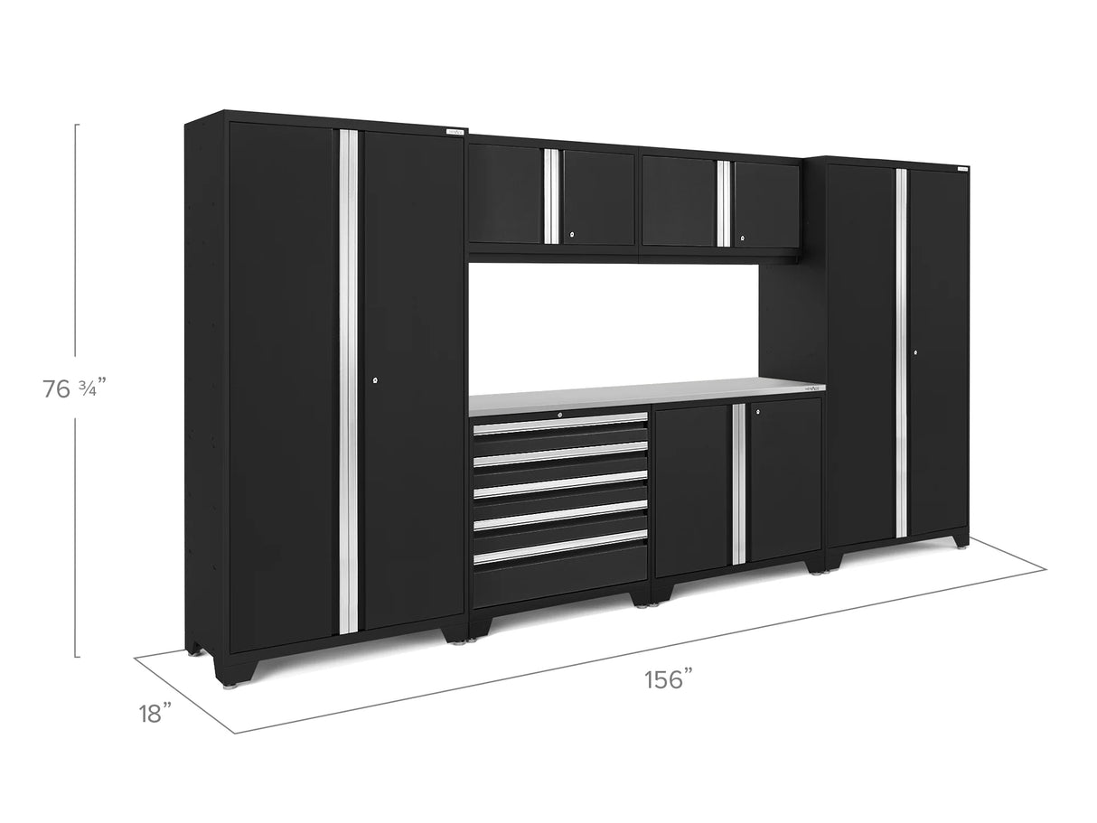 Bold Series Extra-Wide 7-Piece Cabinet Set