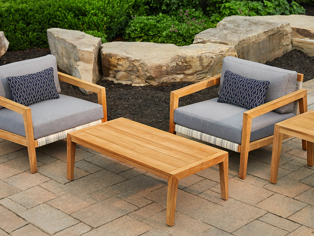Lakeside 4 Seater Chat Set with Coffee Table and Side Table