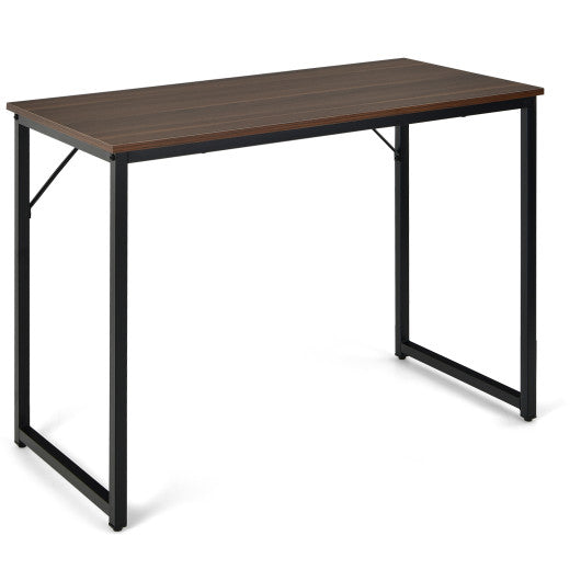 L Shaped Computer Desk and Writing Workstation for Home and Office-Coffee