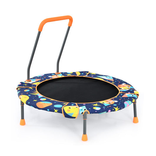 Convertible Swing and Trampoline Set with Upholstered Handrail