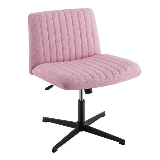 Criss Cross Legged Chair No Wheels 120° Rocking Adjustable Height-Pink