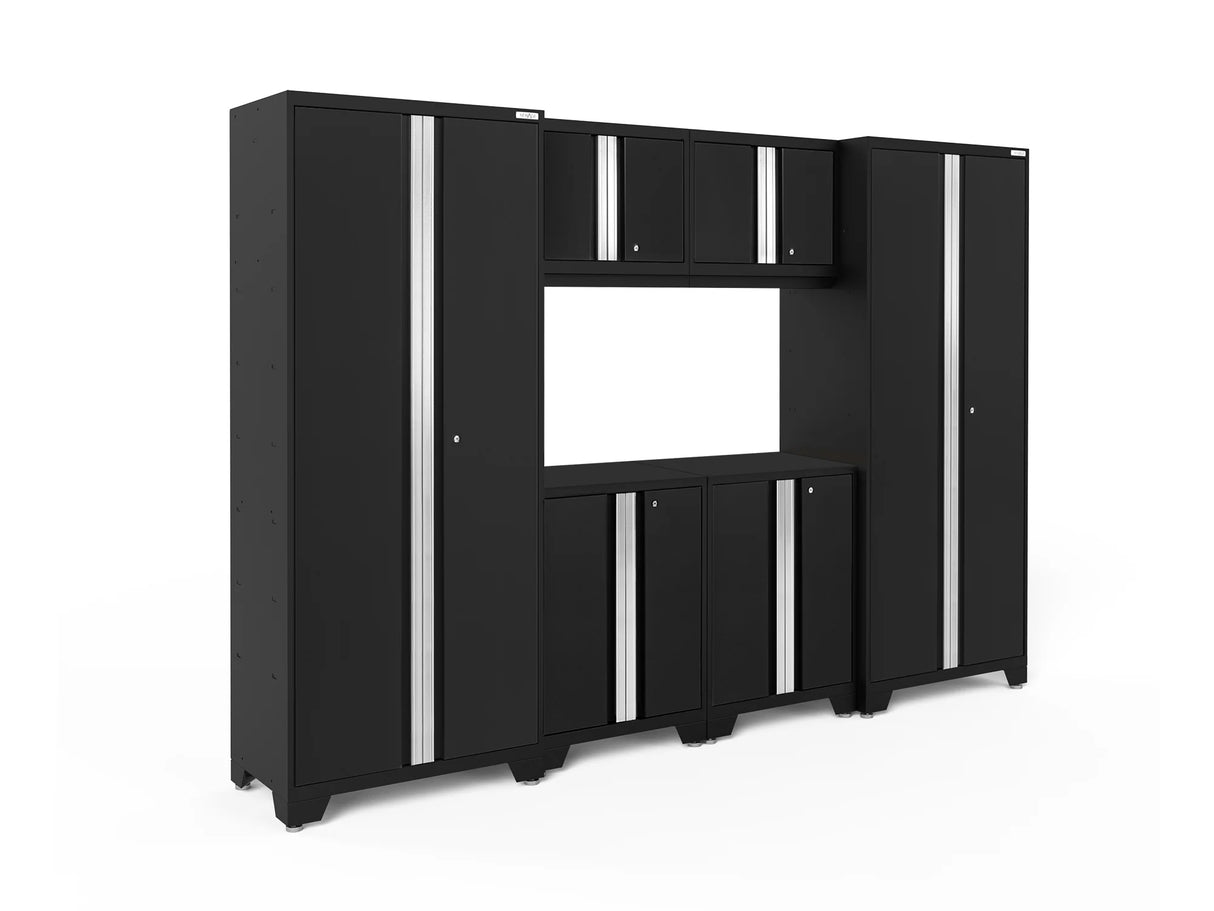 Bold Series 6 Piece Cabinet Set with Base, Wall Cabinets and 30 In. Lockers