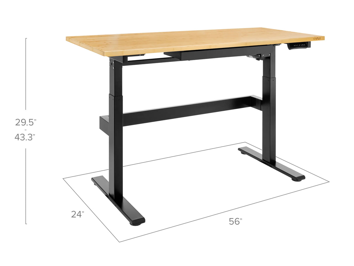 56 In. Electric Adjustable Height Worktable with Drawer
