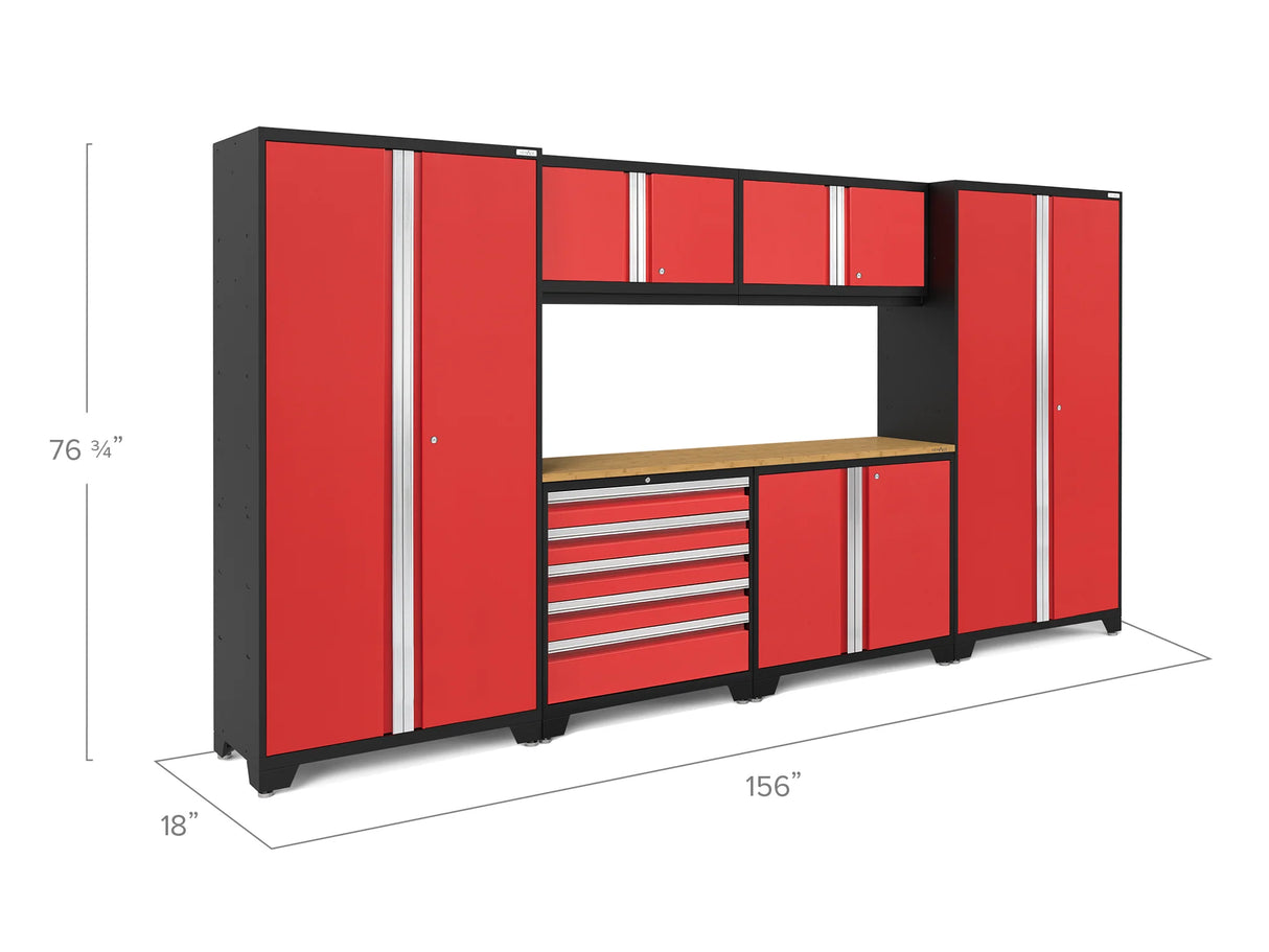Bold Series Extra-Wide 7-Piece Cabinet Set