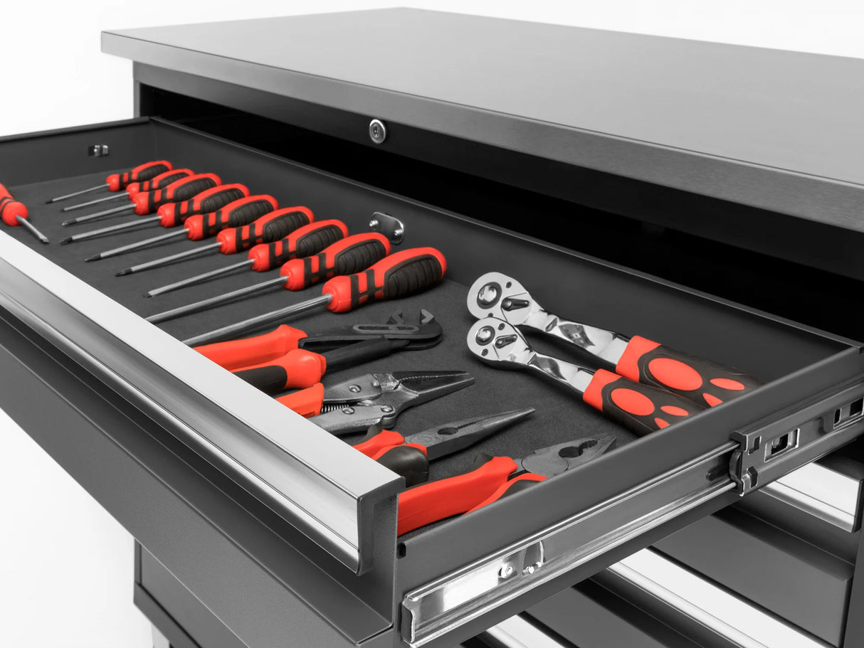 Bold Series 11 Piece Cabinet Set with Project Center, Base, Wall Cabinets and Lockers