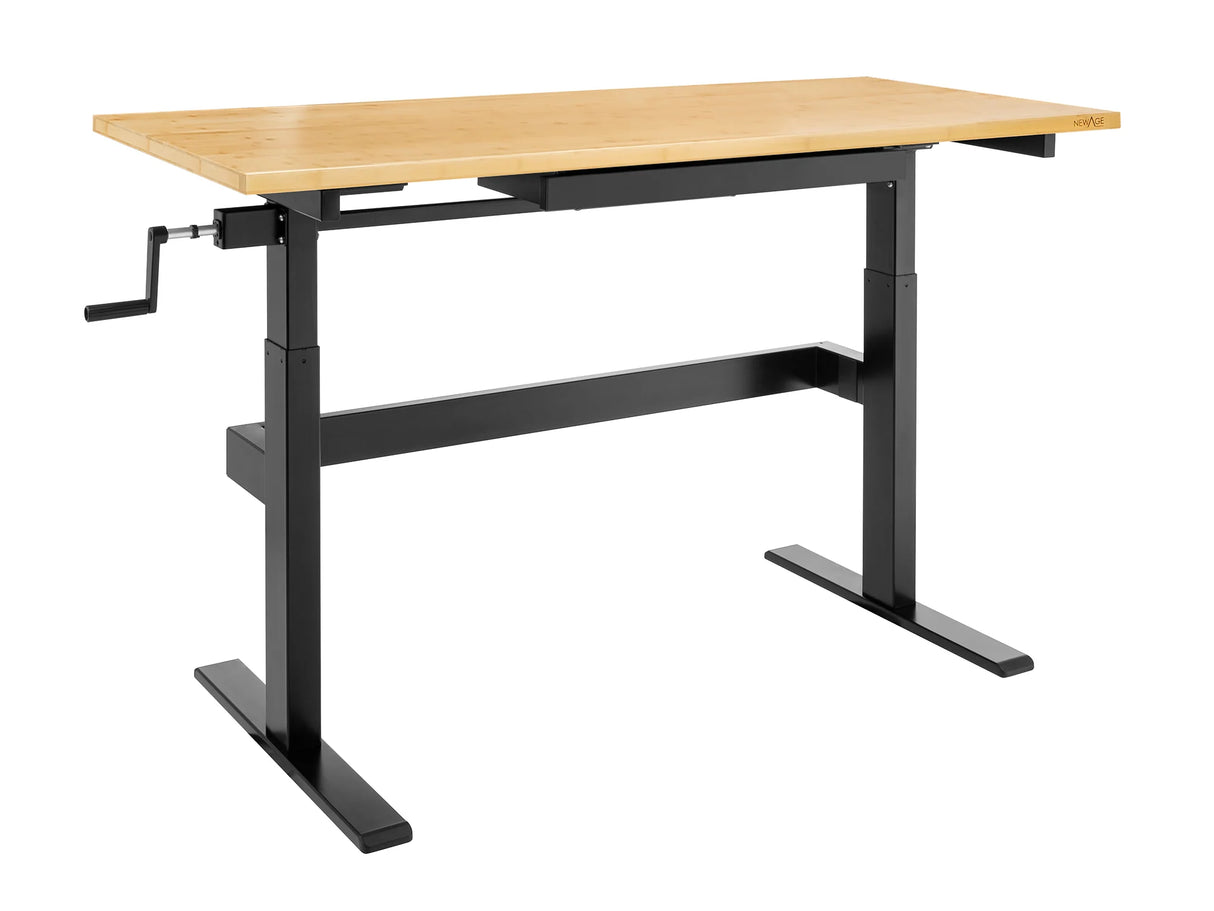 56 In. Manual Adjustable Height Worktable with Drawer