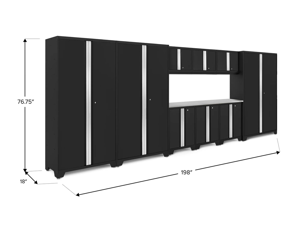 Bold Series 10 Piece Cabinet Set with 42 In. RTA Lockers