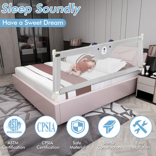 Vertical Lifting Baby Bedrail Guard with Double Safety Child Lock