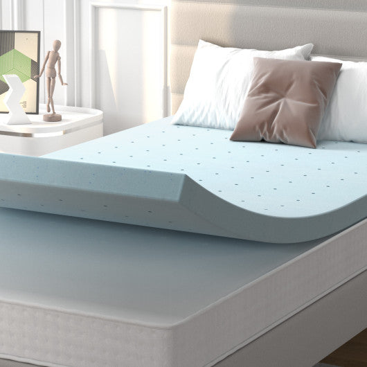 4 Inch Gel Injection Memory Foam Mattress Top Ventilated Mattress Double Bed-Twin Size