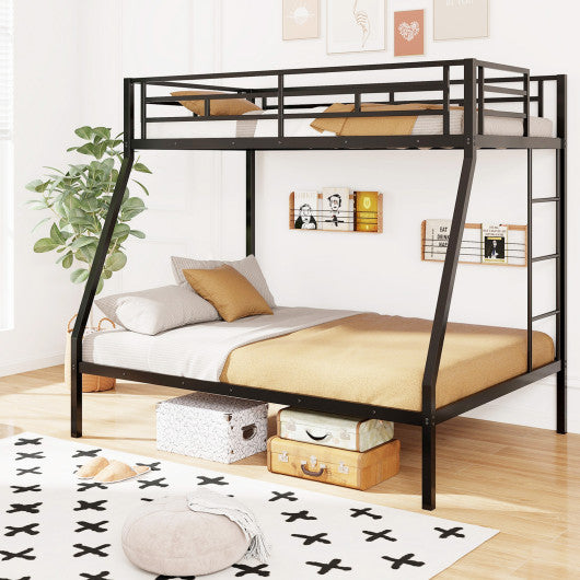 Space-saving Metal Slatted Bed Frame for Teens and Adults Noise-free No Box Spring Needed-Black