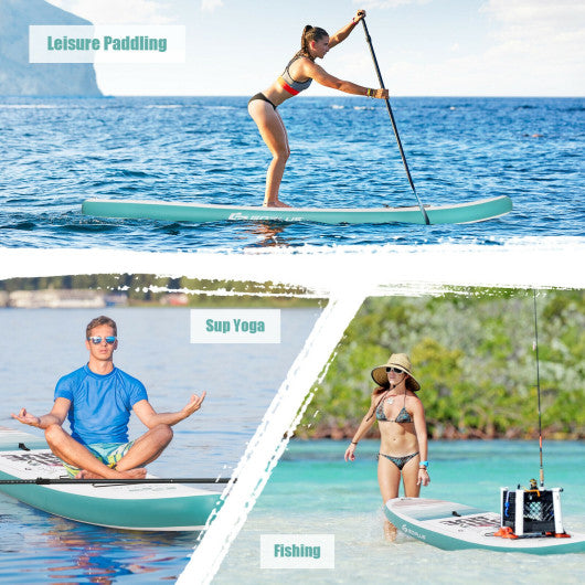 10.5 ft Inflatable Stand Up Paddle Board Surfboard with Aluminum Paddle Pump-10.5 ft