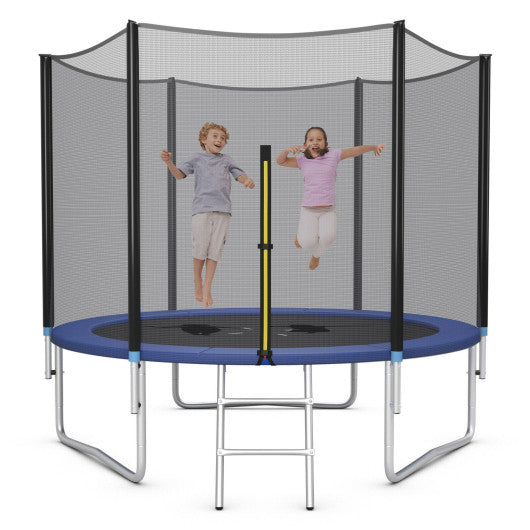 8/10/12/14/15/16Feet Outdoor Trampoline Bounce Combo with Safety Closure Net Ladder-10 ft