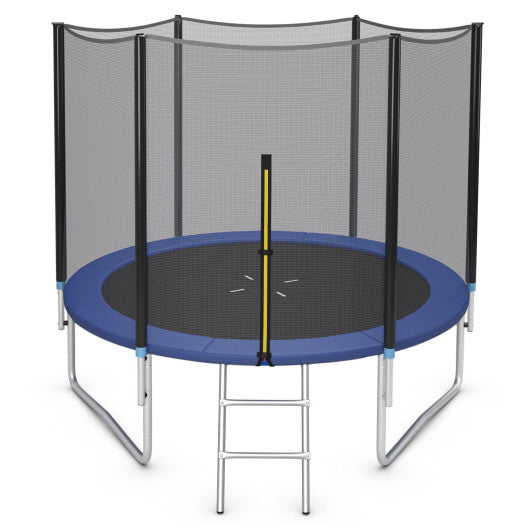 8/10/12/14/15/16Feet Outdoor Trampoline Bounce Combo with Safety Closure Net Ladder-10 ft