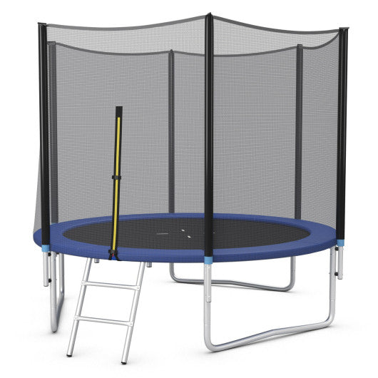 8/10/12/14/15/16Feet Outdoor Trampoline Bounce Combo with Safety Closure Net Ladder-10 ft