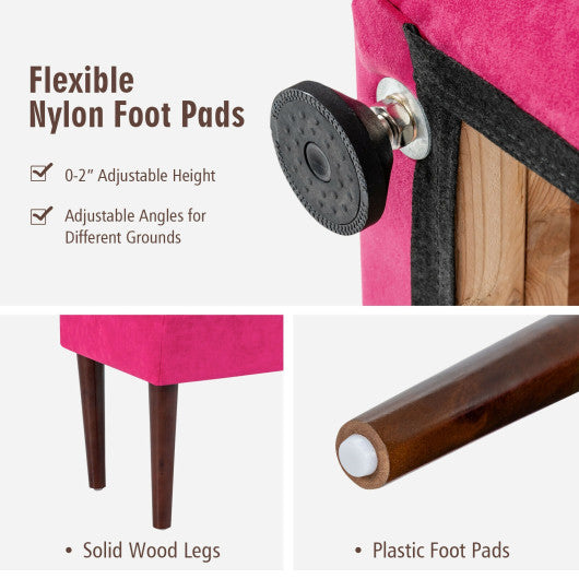 Modern Berber Fleece Single Sofa Chair with Ottoman and Waist Pillow-Red