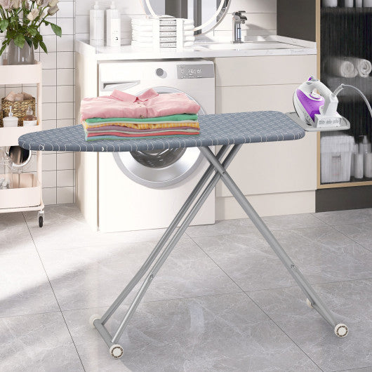 Ironing Board with Iron Rest and Removable Silver-Gray