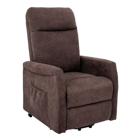 Power Lift Recliner Chair with Remote Control for Elderly-Brown