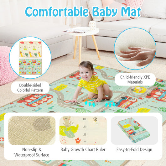 Large Baby Playpen with Mat and Ocean Balls-Light gray