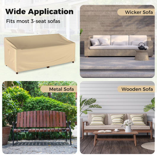 Patio Furniture Cover with Padded Handle and Click-Close Straps-77 x 43 x 30 inches